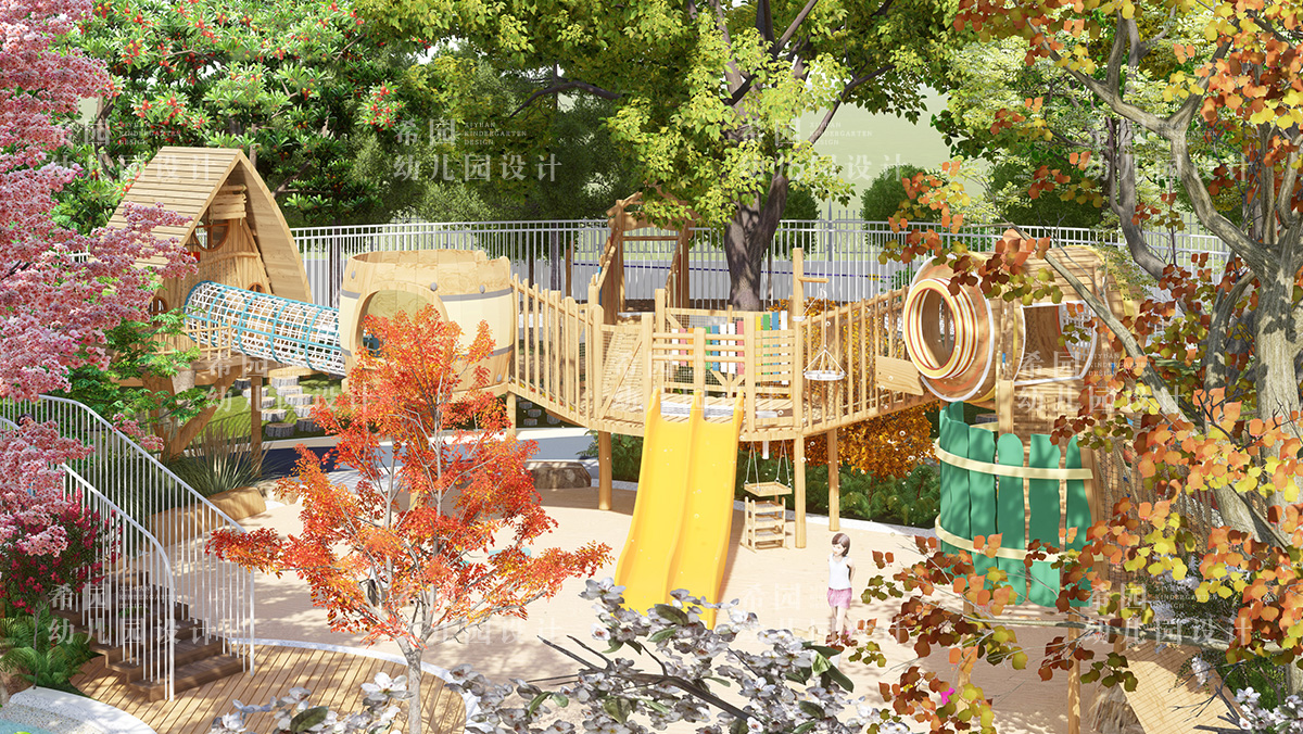 幼兒園戶(hù)外設計中常見(jiàn)的游樂(lè )設備