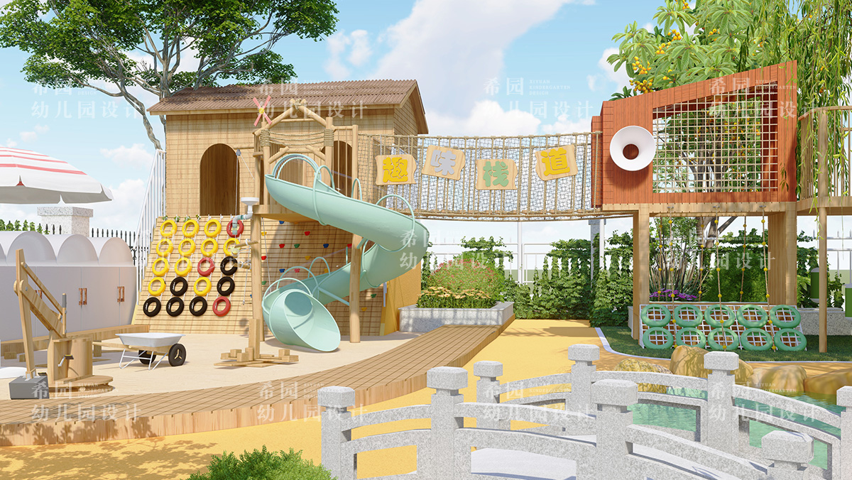 如何讓幼兒園內的滑梯設施發(fā)揮作用